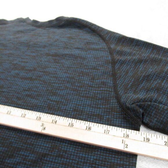 Lululeon Get Sweaty Shirt Womens Medium Blue Black Short Sleeve‎ Get Outside - Picture 10 of 11